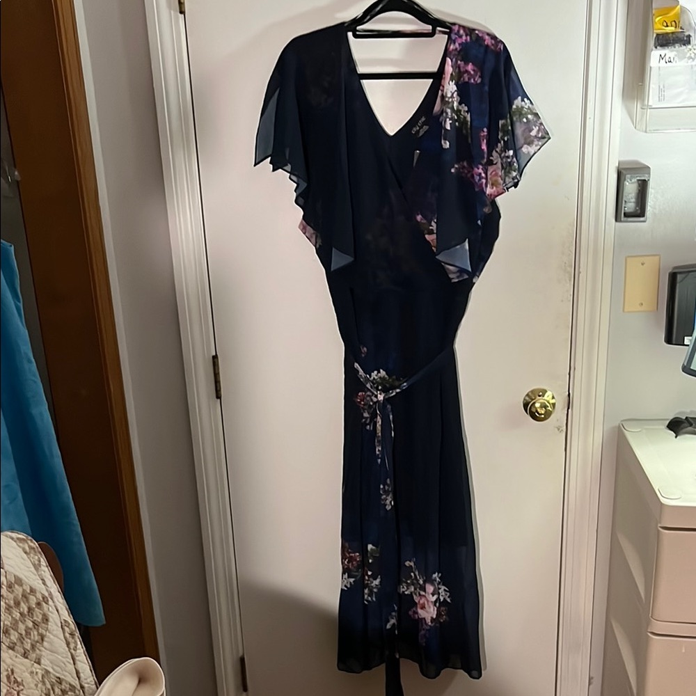 NWT City Chic 24 Blue “Amy” Maxi V-Neck Sundress